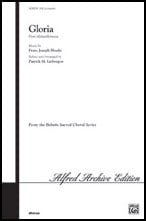 Gloria  (Mariazellermesse) SATB choral sheet music cover